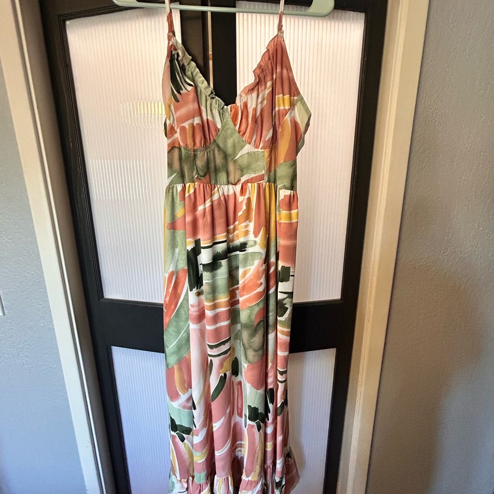 Colorful Strappy Maxi Dress